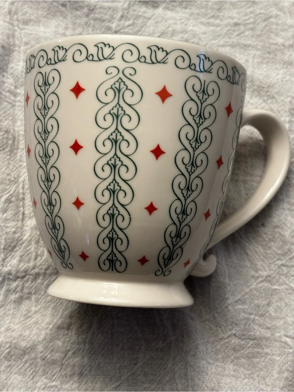 2003 Starbucks Barista Christmas Holiday XL 18 oz Pedestal Coffee Mug Vintage Co